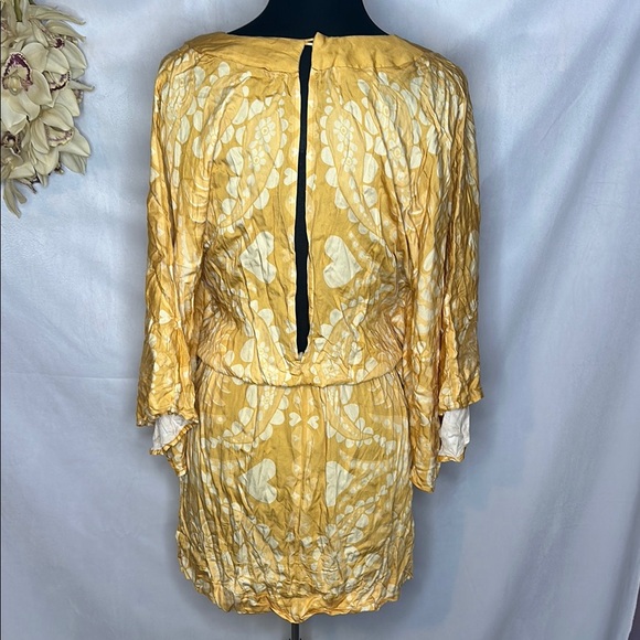 FARM Rio Yellow Floral Tie-Front Mini Dress - Picture 4 of 5